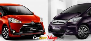 Perbandingan Lengkap Toyota Sienta vs Honda Freed di Indonesia. Fitur, Design dan Spesifikasi