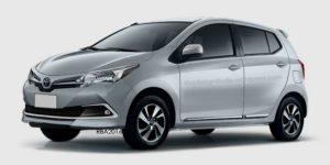 Begini Rendering Toyota Agya Memakai Wajah Campuran Vios dan Corolla Hybrid
