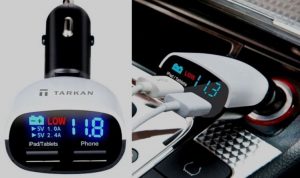 Charger HP Mobil Membaca Voltase Aki secara Real Time