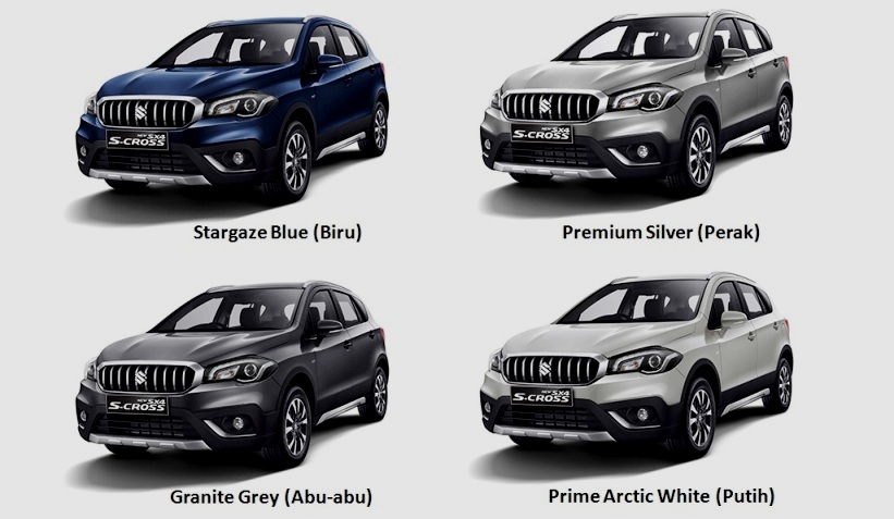Pilihan Warna Suzuki SX4 S-Cross Facelift 2017 Indonesia