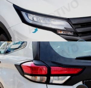 Aksesoris - Variasi Garnish Hitam Lampu Rush-Terios All New