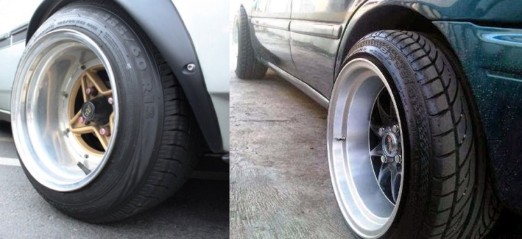 Kekonyolan Modifikasi Mobil orang Indonesia - Ban Kelebaran