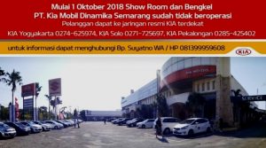 Bad News! Showroom dan Bengkel Resmi KIA Semarang Tutup