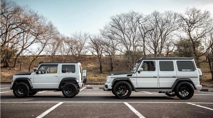 Modifikasi Suzuki Jimny jadi Mirip Mercedes Benz G-Class - Tampak Samping
