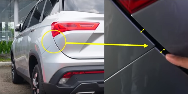 Build Quality Wuling Almaz - Jarak antar bagian yang tidak konsisten