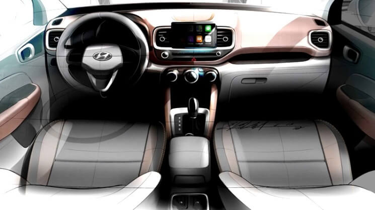 Hyundai Venue SUV - Teaser Interior - Dashboard
