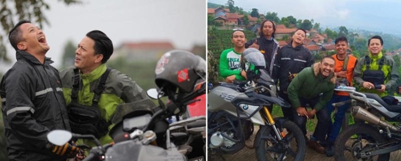 Ariel Noah bersama Teman sesama Artis penyuka Motor