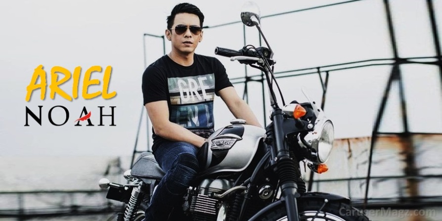 Gagahnya Ariel Noah di atas motor gede