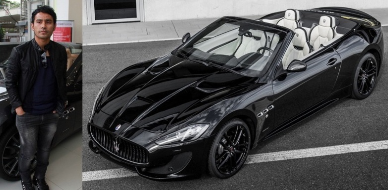 Judika dengan Supercar Maserati GrandCabrio