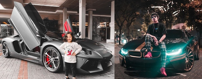 Supercar Artis Indonesia - Lamborghini Aventador & BMW i8 Atta Halilintar