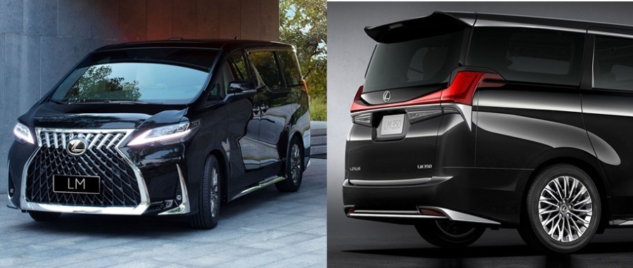 Lexus LM350 Indonesia - Tampak Depan dan Belakang