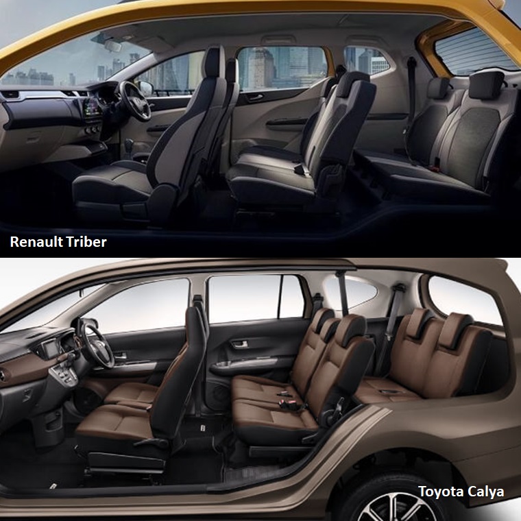 Interior Kabin Triber vs Sigra Calya