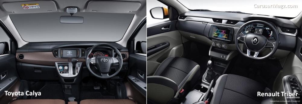 Dashboard Triber vs Calya dan Sigra - Perbandingan