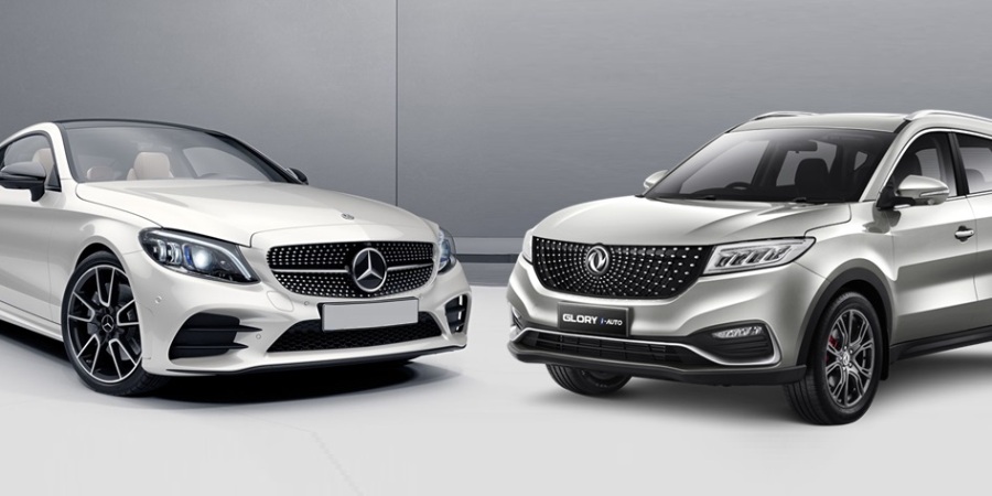 Kemiripan Eksterior DFSK Glory i-Auto dan Mercedes C-Class AMG Line