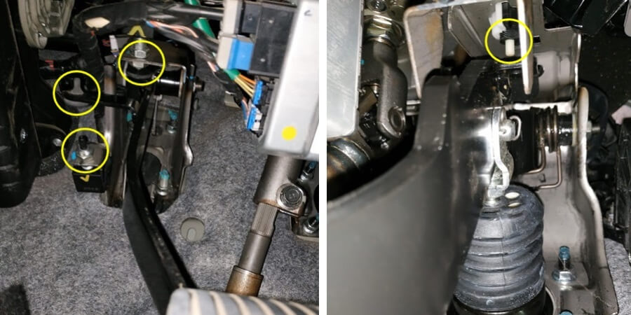 Beberapa tuas switch di pedak kopling dan rem Kia All New Picanto