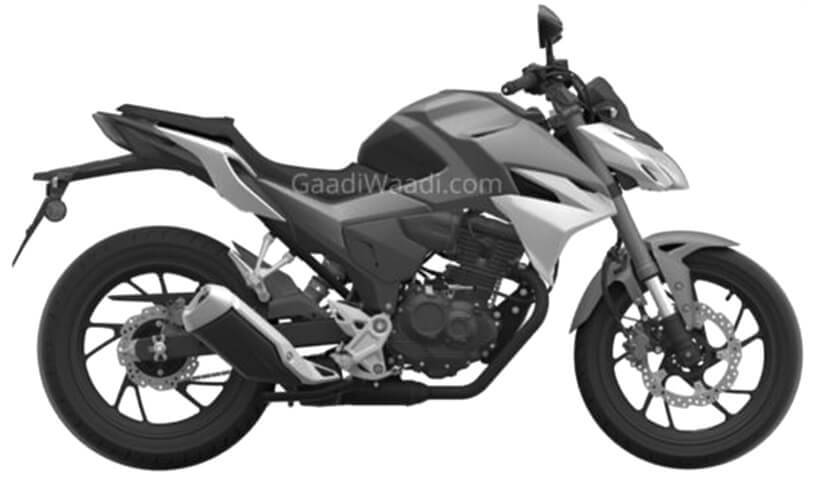 Sketsa Honda Tiger 2021 Generasi Baru - Tampak Samping