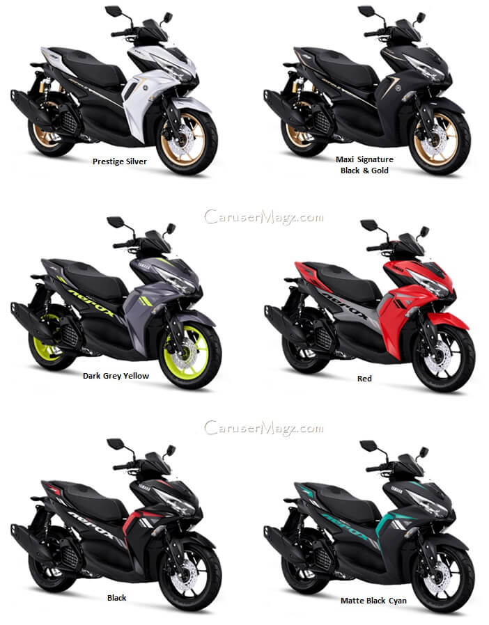 Pilihan Warna Yamaha Aerox 155 Facelift 2021 - Connected VVA