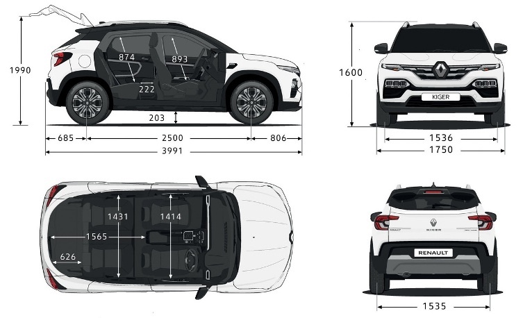 Dimensi Renault Kiger 2021