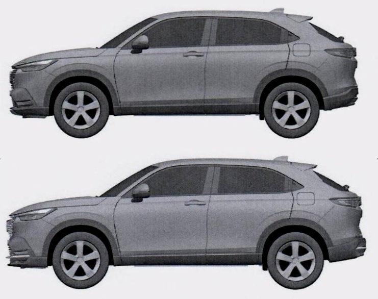 Gambar paten Honda HRV 2021 - Tampak Samping