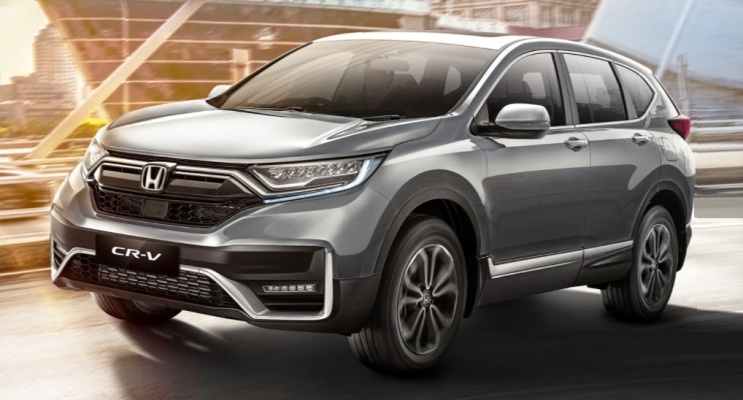 Honda CRV 2021 tampak samping depan
