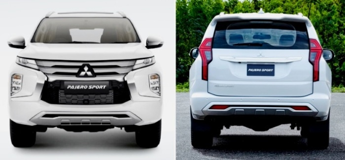 Mitsubishi Pajero Sport Facelift Tampak Depan dan Belakang