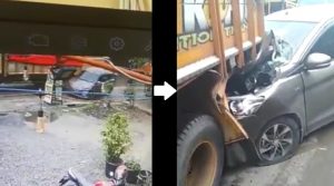 Ertiga Seruduk Truk Hingga Ringsek karena Pengemudi Tak Sabaran di Kemacetan