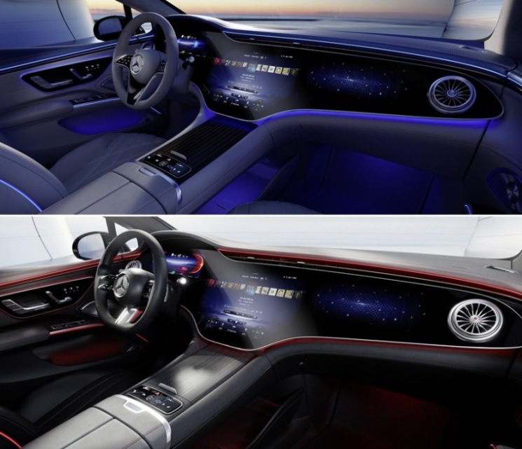 Ambient Light pada interior Mercy EQS