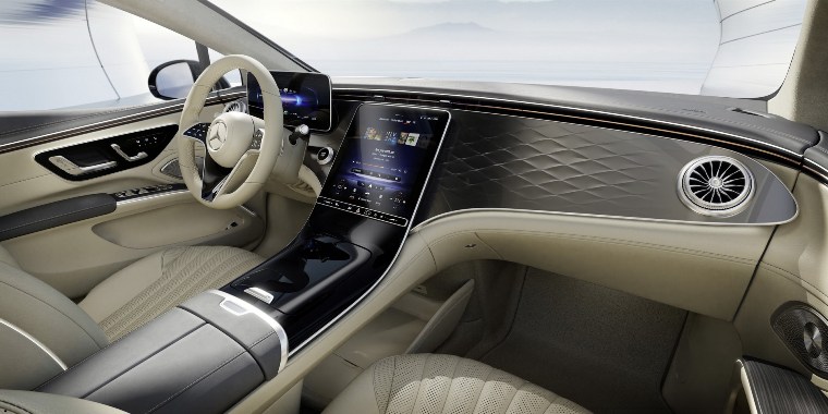 Interior EQS tanpa Hyperscreen - Sama dengan S-Class