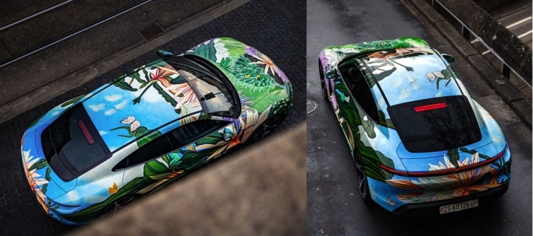 Queen of Night on an Taycan EV