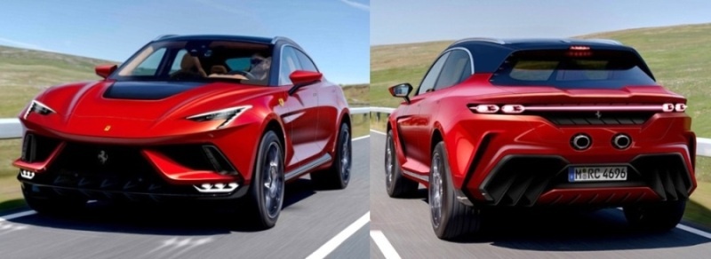 Teaser Ferrari Purosangue oleh Giorgi Tedoradze