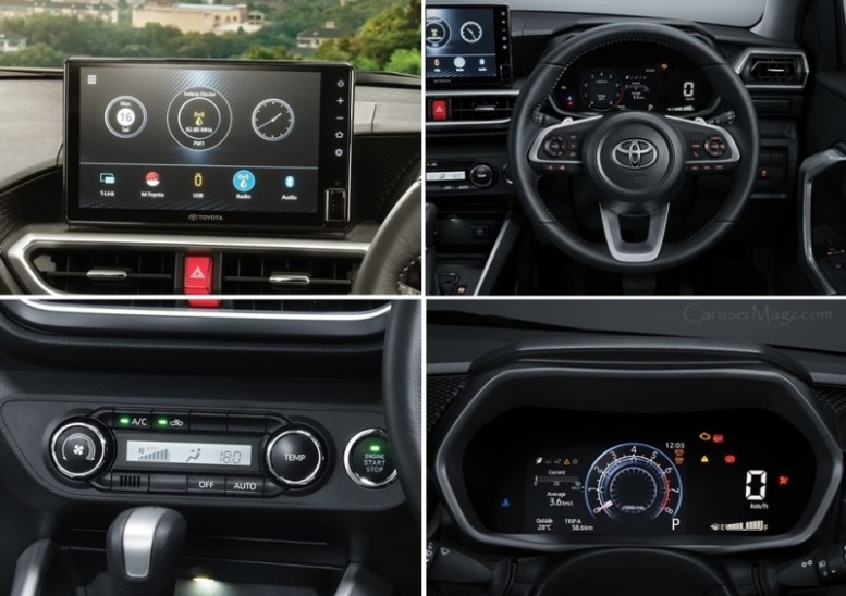 Instrument Cluster Raize yang Modern dengan layar full digital