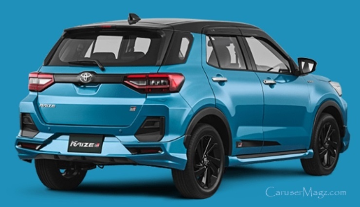 Toyota Raize tampak belakang