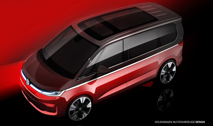 VW Multivan T7 2021 - Sketsa Tampak Samping