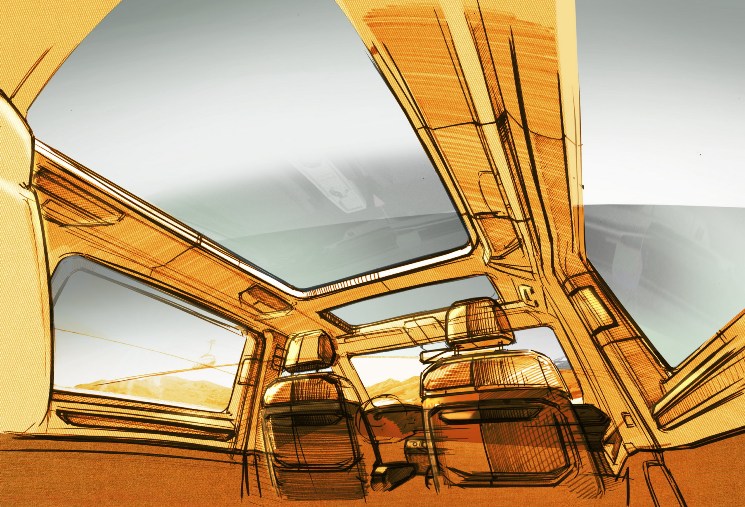 Sketsa Interior van volkswagen next-gen