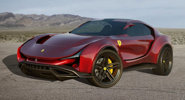 Render Ferrari SUV - Depan Samping