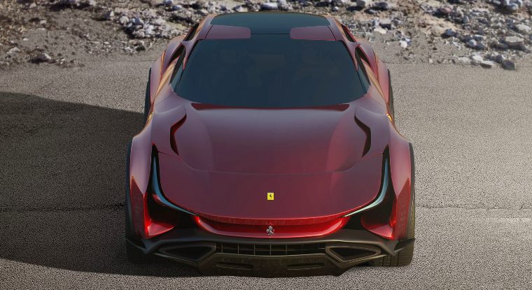 Render Super SUV Ferrari Simoom - Depan Atas