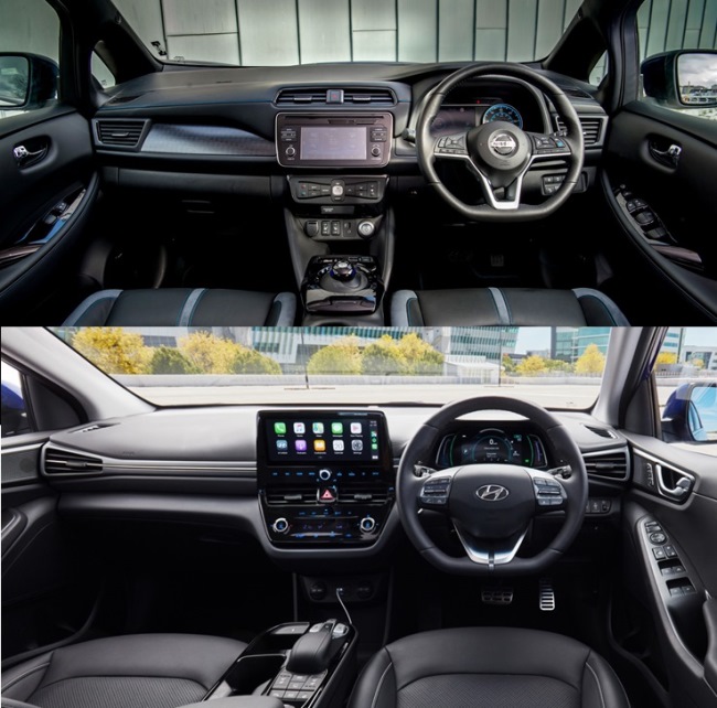 Beda Interior Leaf vs Ioniq