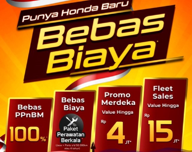 Diskon Beli Mobil Honda hingga Agustus 2021