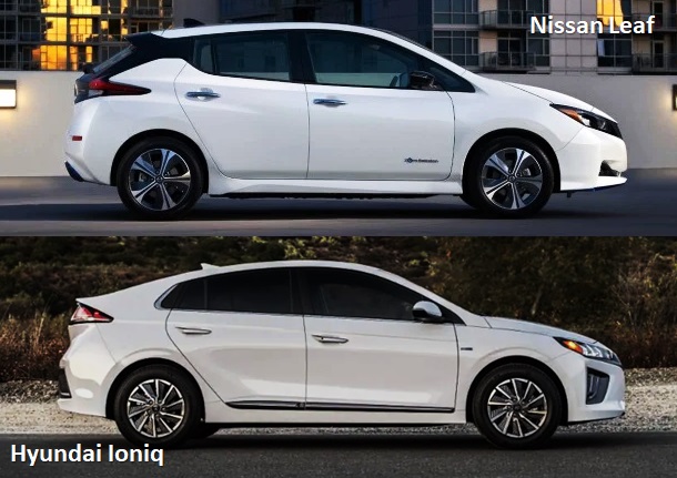 Leaf vs Ioniq - Tampak Samping