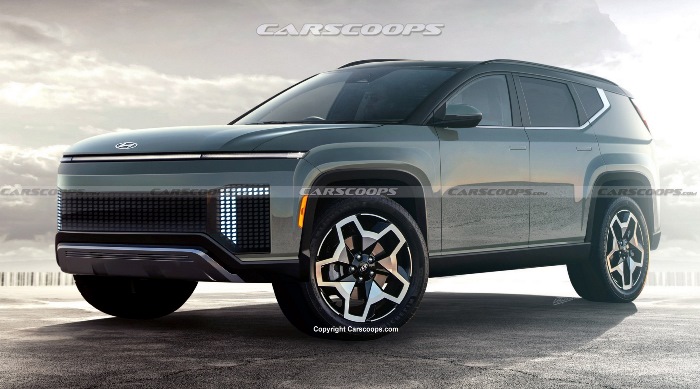 Hyundai EV SUV Ioniq 7 - Render by Carscoops