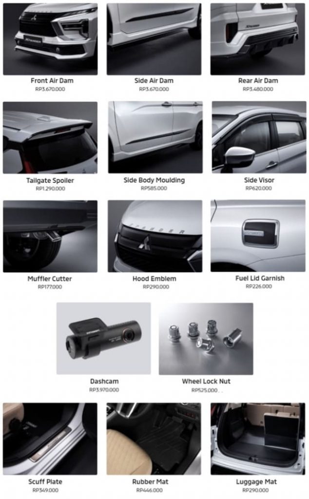 Aksesoris Resmi Xpander Facelift 2022 dan Harganya