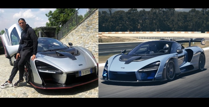 Christiano Ronaldo dengan koleksi Supercar terbarunya, McLaren Senna