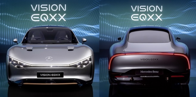 Mercedes EQXX Concept - Tampak depan dan belakang
