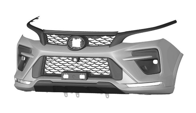 Paten Desain Bumper Toyota Fortuner Legender di situs Pangkalan Kekayaan Intelekual Kemenkum HAM