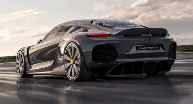 Penampakan belakang hypercar 1700 tenaga kuda
