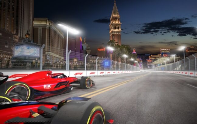 F1 GP 2023 di Jalan Raya Las Vegaz AS