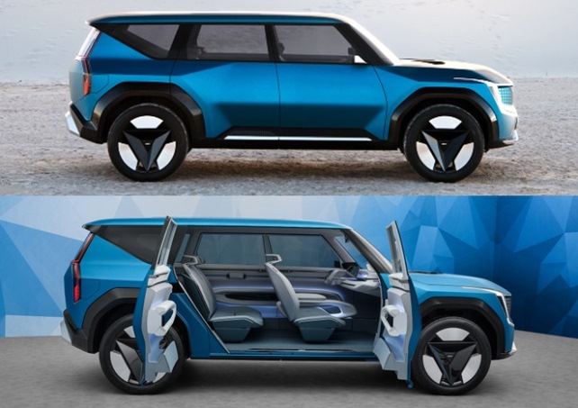 Konsep Kia EV9 - tampak samping