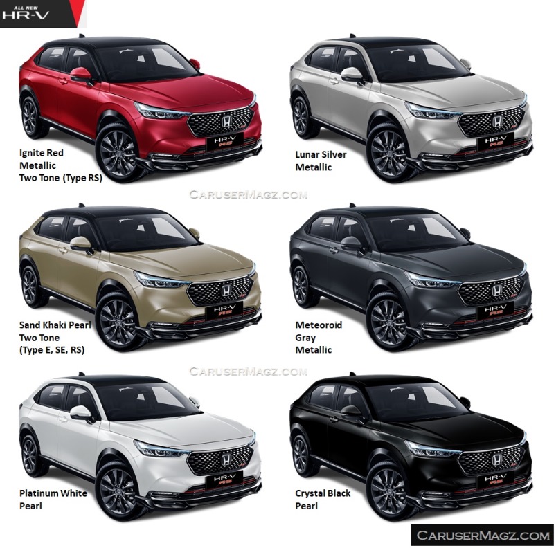 Pilihan Warna Honda HR-V 2022 Generasi Baru