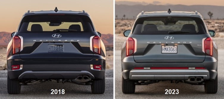 Beda tampilan Belakang