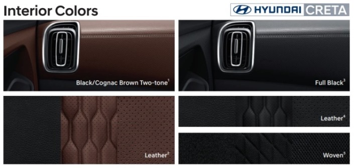 Pilihan Warna Interior Hyundai Creta 2022